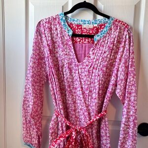 Roller Rabbit Pink, Red and Blue Floral Dress